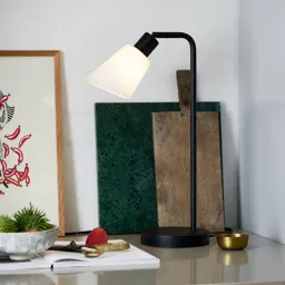 Molli table lamp, glass lampshade and switch