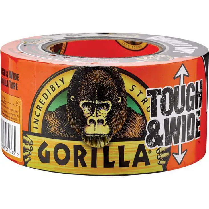 Gorilla Tape Tough and Wide General Purpose Sticky Tape - Orange, 73mm, 27m