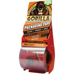 Gorilla Packing Tape and Dispenser - Clear, 72mm, 18m