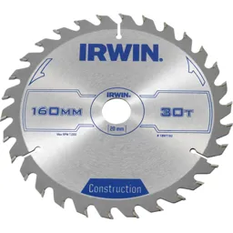 Irwin ATB Construction Circular Saw Blade - 160mm, 30T, 20mm