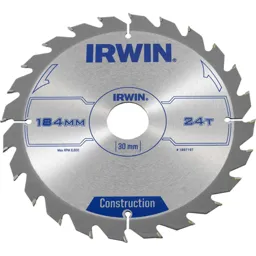 Irwin ATB Construction Circular Saw Blade - 184mm, 24T, 30mm