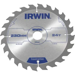 Irwin ATB Construction Circular Saw Blade - 230mm, 24T, 30mm