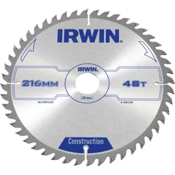 Irwin ATB Construction Circular Saw Blade - 216mm, 48T, 30mm