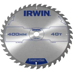 Irwin ATB Construction Circular Saw Blade - 400mm, 40T, 30mm