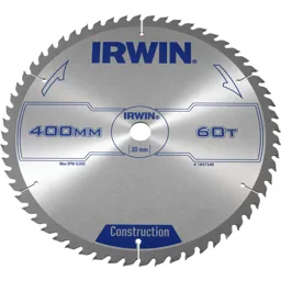 Irwin ATB Construction Circular Saw Blade - 400mm, 60T, 30mm