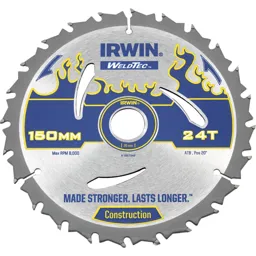 Irwin Weldtec Construction Saw Blade - 150mm, 24T, 20mm