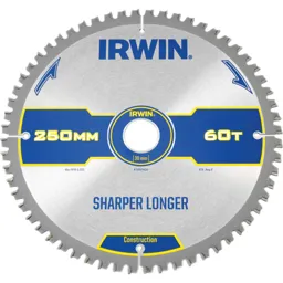 Irwin ATB Ultra Construction Circular Saw Blade - 250mm, 60T, 30mm
