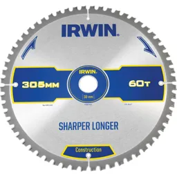 Irwin ATB Ultra Construction Circular Saw Blade - 305mm, 60T, 30mm