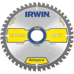 Irwin Multi Material Circular Saw Blade - 190mm, 48T, 30mm