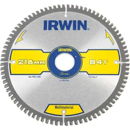 Irwin Multi Material Circular Saw Blade - 216mm, 84T, 30mm