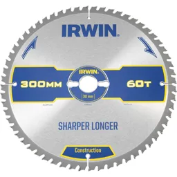 Irwin ATB Ultra Construction Circular Saw Blade - 300mm, 60T, 30mm