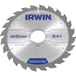 Irwin Aluminium Non-Ferrous Metal Saw Blade - 160mm, 24T, 30mm