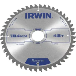 Irwin Aluminium Non-Ferrous Metal Saw Blade - 184mm, 48T, 30mm