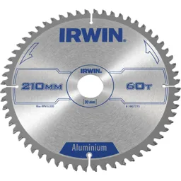 Irwin Aluminium Non-Ferrous Metal Saw Blade - 210mm, 60T, 30mm