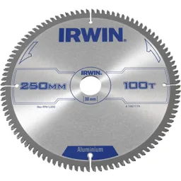 Irwin Aluminium Non-Ferrous Metal Saw Blade - 250mm, 100T, 30mm