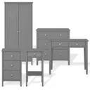Valenca Satin grey 3 Drawer Wide Chest of drawers (H)840mm (W)800mm (D)410mm