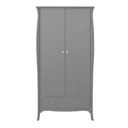 Lautner Contemporary Satin grey 1 Drawer Double Wardrobe (H)1920mm (W)965mm (D)450mm
