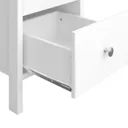 Valenca Satin white 3 Drawer Bedside table (H)699mm (W)400mm (D)382.4mm