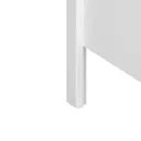 Valenca Satin white 3 Drawer Bedside table (H)699mm (W)400mm (D)382.4mm