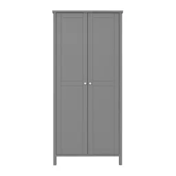Valenca Classic Satin grey Double Wardrobe (H)1950mm (W)890mm (D)496mm