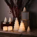 Claire LED decorative light, white wax tree 19 cm