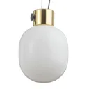 Menu JWDA pendant light, brass and opal glass