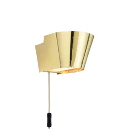 GUBI 9464 wall light, glossy brass