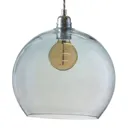 EBB & FLOW Rowan hanging lamp, blue/silver Ø 22 cm