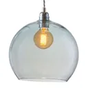 EBB & FLOW Rowan hanging lamp, blue/silver Ø 22 cm