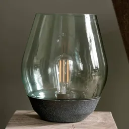 New Works Bowl table lamp copper/smoked glass