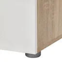 Lamego Matt & high gloss white oak effect 4 Drawer Chest of drawers (H)681mm (W)802mm (D)402.5mm