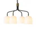 Gubi Howard chandelier short 4-bulb gunmetal/white