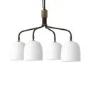 Gubi Howard chandelier short 4-bulb gunmetal/white