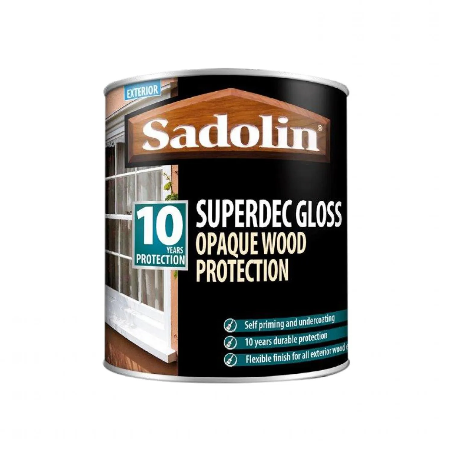 Sadolin Superdec Gloss Woodstain 1ltr Black