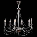 Retro chandelier, silver, 6-bulb 75 cm suspension