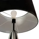 Tago floor lamp, tripod, black/silver lampshade
