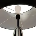 Tago floor lamp, tripod, black/silver lampshade