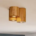 Wooddream ceiling lamp 3-bulb oak, round