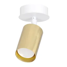 Zen 1 ceiling spotlight, 1-bulb, white/gold