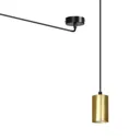 Speed hanging lamp, black/gold, 1-bulb