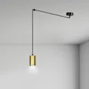 Speed hanging lamp, black/gold, 1-bulb