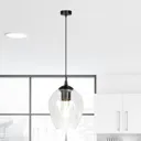 Starla pendant lamp one-bulb clear glass lampshade