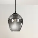 Starla pendant decentralised 1-bulb graphite glass