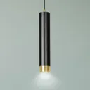 Kumo hanging lamp long black/gold one-bulb