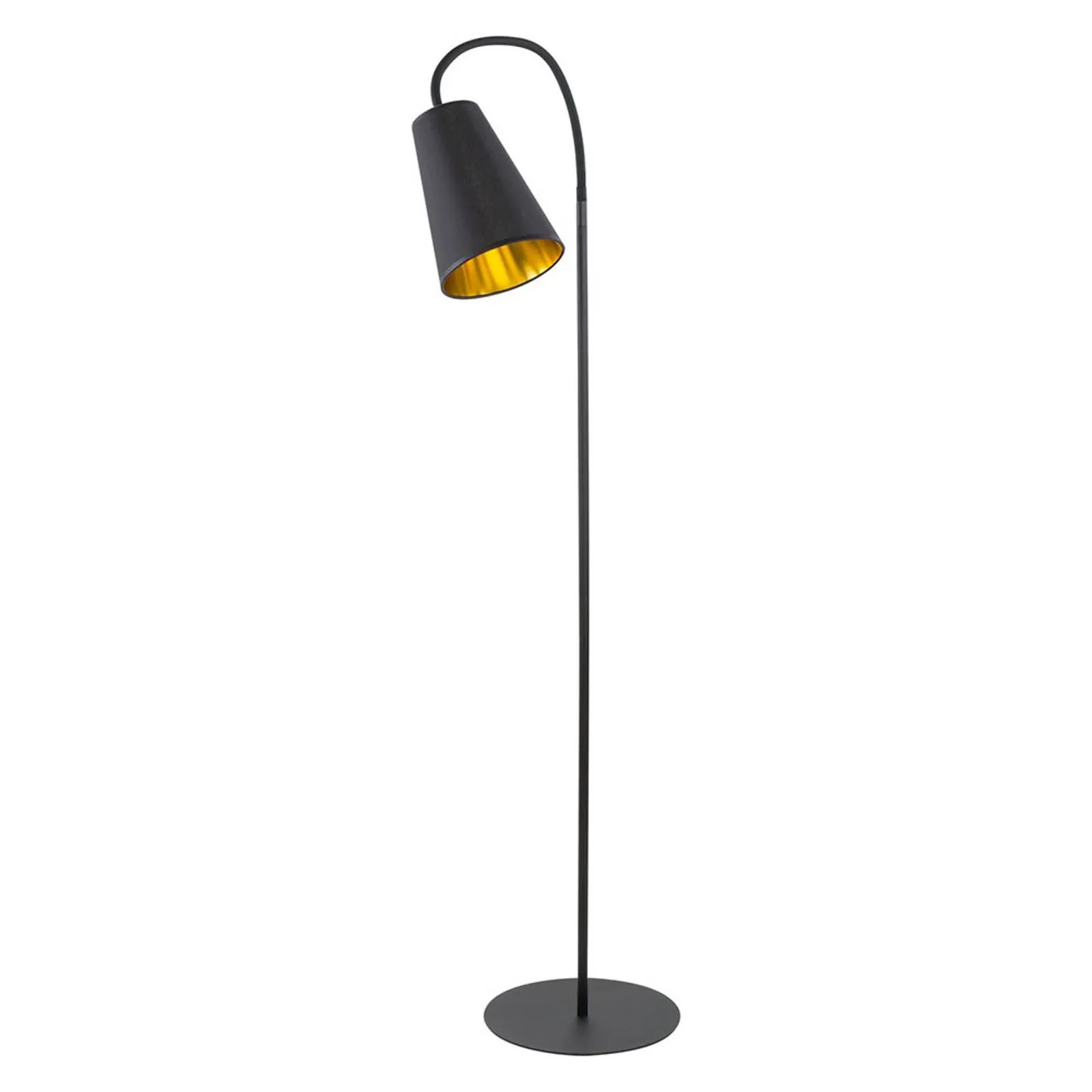 Wire floor lamp, black/gold