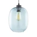 Elio hanging light, one-bulb, blue