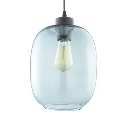 Elio hanging light, one-bulb, blue
