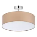 Rondo semi-flush ceiling light, cream Ø 60 cm