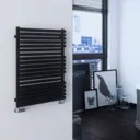 Terma Quadrus 708W Metallic black Towel warmer (H)870mm (W)600mm