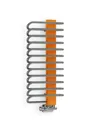 Terma Michelle Graphite & Orange Towel warmer (H)780mm (W)400mm